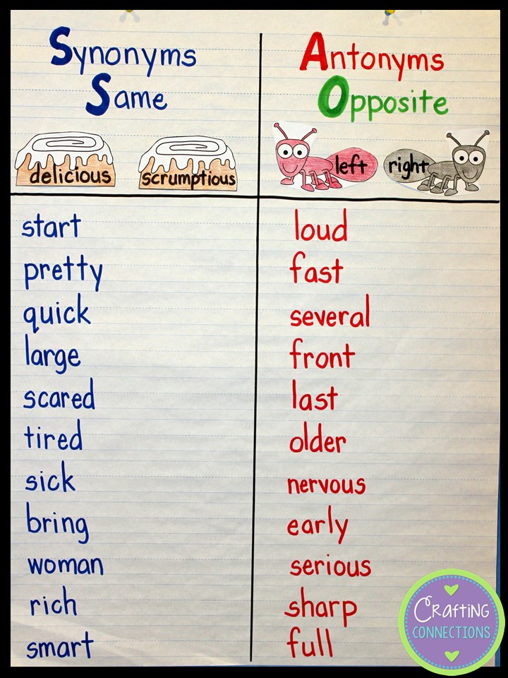 Examples of Antonyms, Synonyms, and Homonyms for Kids